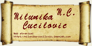 Milunika Čučilović vizit kartica